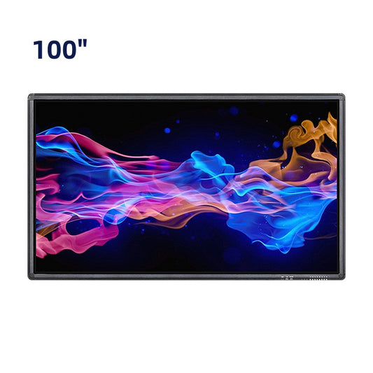 100" interactive touch panel TV with touch screen overlay 4K