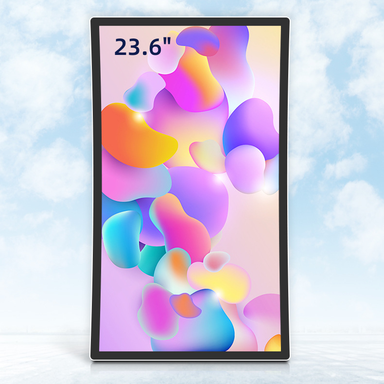 터치스크린 1920x1080 HDMI를 탑재한 23.6인치 곡면 모니터