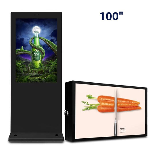 100" outdoor weatherproof monitor LCD screen with HDMI inputs