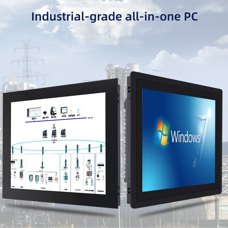 27" flat screen industrial panel PC with Intel CPU and rich interfaces