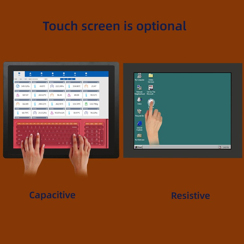 7" industrial touch screen PC with Windows, Linux, or Android 800x480 rich interfaces